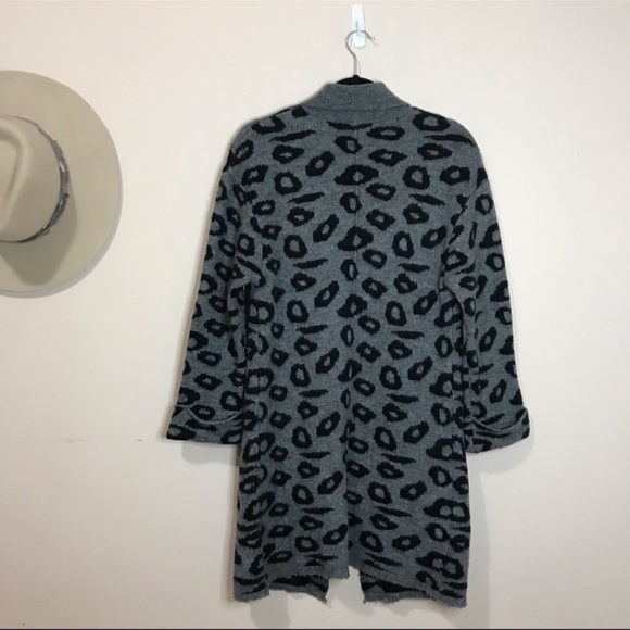 John + Jenn Leopard Knit Jacket - Picture 2 of 4